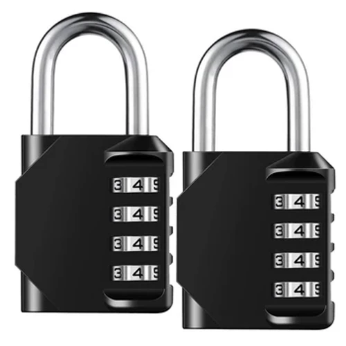 Kumbinasyon ng Lock Resettable 4 Digit na Padlock na may Kumbinasyon ng Waterproof at Heavy Duty Combination Padlock Outdoor Para sa Paaralan