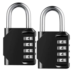 Kumbinasyon ng Lock Resettable 4 Digit na Padlock na may Kumbinasyon ng Waterproof at Heavy Duty Combination Padlock Outdoor Para sa Paaralan