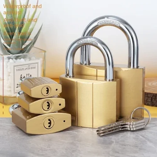 Lacăt din cupru Lacăte mici pentru dulap de bagaje Hardware pentru îmbunătățirea casei 30mm 40mm 50mm 60mm Include 3 chei