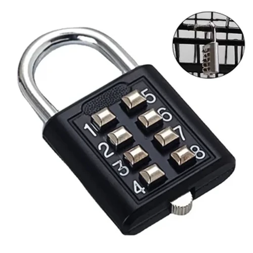 8 Cijfers Wachtwoord Code Combinatie Hangslot Zinklegering Koffer voor Bagage Reizen Code Anti-diefstal Slot Code ingetoetst Smart Lock