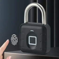 Fingeravtrykk Hengelås Vanntett lås Smart nøkkelløs biometrisk lås IP67 Utendørs/Innendørs Egnet for bagasje skoleskap Gym