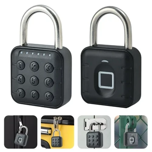 Hatz-marka biometriko adimenduna Atearen blokeoa Giltzarik gabeko desblokeo azkarra Lapurren aurkako giltzarrapoa IP67 Iragazgaitza Etxeko Bidaietako Segurtasuna Pasahitz blokeoa