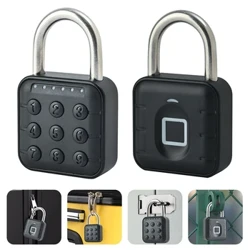 Hatz-marka biometriko adimenduna Atearen blokeoa Giltzarik gabeko desblokeo azkarra Lapurren aurkako giltzarrapoa IP67 Iragazgaitza Etxeko Bidaietako Segurtasuna Pasahitz blokeoa