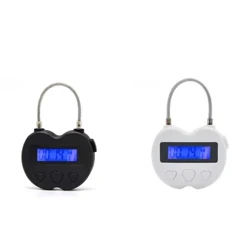 Blocare de timp inteligentă, impermeabilă, display LCD, blocare multifuncțională pentru geantă de călătorie, lacăt temporar reîncărcabil prin USB