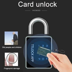 TUYA/TTLOCK APP Замок відбитків пальців Безключовий замок з відбитками пальців Алюмінієвий сплав IP65 Водонепроникний для рюкзака в шафі