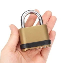 EGFirtor 4 Digitals Code Hua'ōlelo Hoʻohui Zinc Alloy Lock Padlock Lako Lako Paʻa Paʻa Wai ʻole