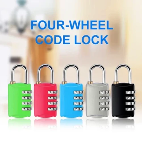 4 Dial Digit Password Laka Hui Pū ʻeke ʻeke ʻeke metala code password laka Padlock huakaʻi palekana Anti-ʻaihue Cijfersloten