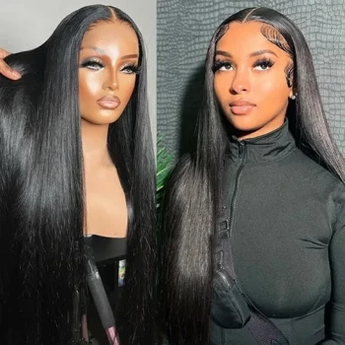 360 Full Lace Wig Human Hair Brazilian Straight Lace Front Wig 40 Inches Hd Transparent Lace Frontal Wig Para sa Babae
