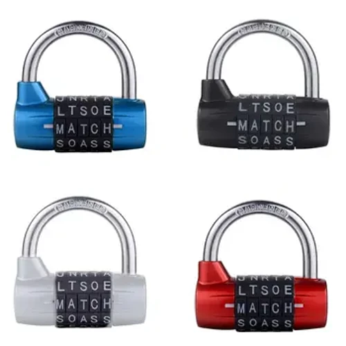 5-Dial Kombinatioun Hängschloss 5 Buschtawen Sperre Code Sperr grouss Gym Cabinet Schléissfach Sall Prop Padlock Wordlock Ziffer Hängslot