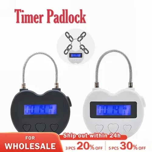 Smart Time Lock Display LCD Blocco orario Timer elettronico da viaggio multifunzione Lucchetto timer temporaneo ricaricabile tramite USB impermeabile