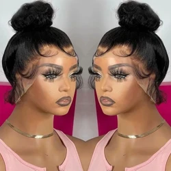 Lace Frontal Wig Glueless 360 Straight Lace Front Wig ng Buhok ng Tao Brazilian 36 inch Bone Straight Human Hair Wig Para sa mga Babae