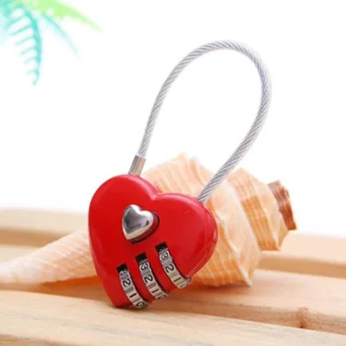 3 Digits Password Lock Security Maliit na maleta Padlock Kulay Pula Mini Padlocks Cute Resetable Kumbinasyon Padlock Locking Tools