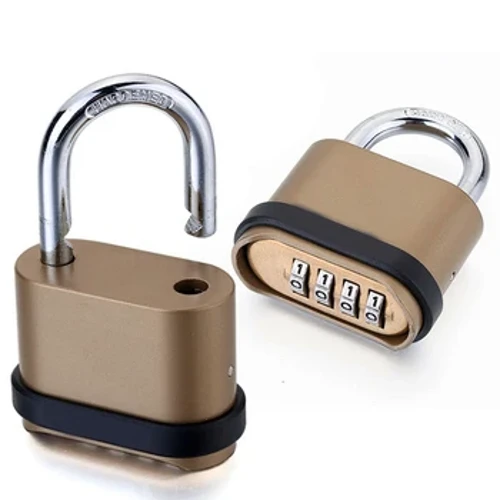 Lucchetto a combinazione con numero a quattro cifre Lucchetto impermeabile per porta dell'armadio del garage Blocco di sicurezza di sicurezza Blocco antifurto con chiave