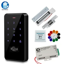 IP68 Waterproof Door Access Control System Kit RFID Keypad + Power Supply + 180KG Electric Magnetic Strike Door Locks para sa Bahay