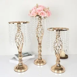 Bình Để Bàn Trang Trí Bàn Châu Âu Đồ Trang Trí Kim Loại Sắt Rèn Cưới Đạo Cụ Dẫn Nàng Tiên Cá Chân Nến Chính