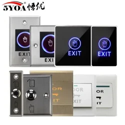 Interruttore di rilascio del pulsante di uscita della porta Apri luce LED NO COM NC per l'ingresso del sistema di controllo accessi alla porta Tocco aperto