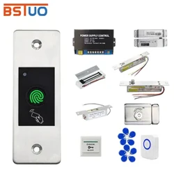 โลหะฝังชุดควบคุมการเข้าถึง F99 ชุด 125KHz RFID Keyfob Reader ลายนิ้วมือประตูล็อคประตูไฟฟ้าประตูกันน้ำ