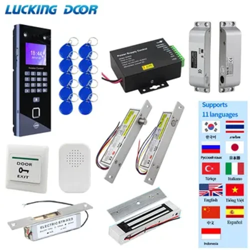 TCP IP LAN USB Biometrik ýüz barmak yzynyň işgärler bölümleriniň gatnaşmagy Elektrik gulpy bilen doly giriş dolandyryş ulgamy toplumlary