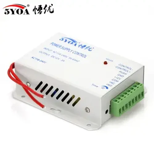 Kiểm Soát Truy Cập Nhà Cung Cấp Điện Biến Áp DC 12V 3A Hệ Thống Cửa Công Tắc AC 110 ~ 240V Thời gian Trễ tối đa 15S Kiểm Soát Chất Lượng Cao