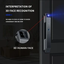 Cydnabod Wyneb 3D Camera Diogelwch Clo Drws Clyfar Wifi Tuya APP Llais Rheoli o Bell Amser real Intercom Digidol Electronig
