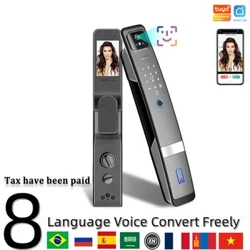 Khóa nhận dạng khuôn mặt TUYA WIFI 3D có camera vân tay Thẻ từ Mật khẩu Khóa thông minh hoàn toàn tự động