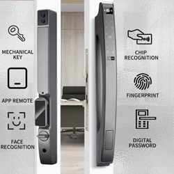 PHIPULO Tuya WiFi Khóa Cửa Thông Minh Khóa Điện Tử 3D Mặt Mở Khóa Mật Khẩu Chìa Khóa Thẻ IC Vân Tay Mở Khóa Cửa Trượt