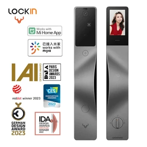 Lockin Smart Lock 3D Розпізнавання обличчя Wi-Fi Автоматизація замка відбитків пальців Електронна програма Cat Eye APP Дистанційна підтримка Mi Home Mijia