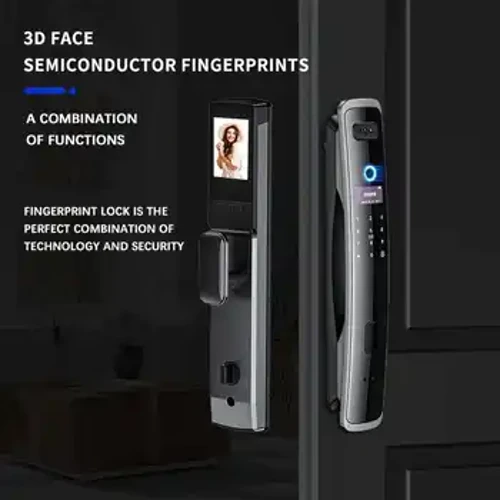 3D Ansigtsgenkendelse Smart Dørlås Sikkerhedskamera Wifi Tuya APP Fjernbetjening Stemme Realtidsintercom Digital Electroni