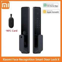 Xiaomi Паметна брава за врата X 3D препознавање лице со камера Bluetooth Отпечаток од прст NFC Отклучување Work For MiHome APP Apple Homekit Lock