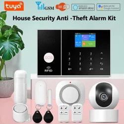 MULO Wifi GSM Sistema di allarme per la casa Kit sistema antifurto di sicurezza wireless 2G Smart Life Tuya App Control Funziona con Alexa