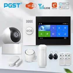 PGST PG-107 Tuya Bezprzewodowe domowe Wi-Fi GSM Bezpieczeństwo w domu z czujnikiem ruchu System alarmowy antywłamaniowy Kontrola aplikacji Wsparcie Alexa