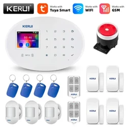 KERUI Tuya WIFI GSM სიგნალიზაციის სისტემა Smart Home Security Buglar RFID APP უსადენო მოძრაობის სენსორის დეტექტორი IP კამერა განგაშის სისტემა