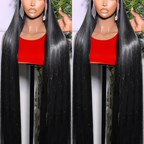 13x6 perucas de cabelo humano frontal do laço 4x4 sem cola hd 40 50 Polegada osso em linha reta transparente 13x4 360 perucas frontais do laço completo para mulher