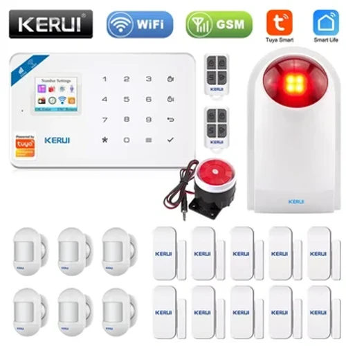 KERUI W181 Tuya Smart Home WIFI GSM alarmni sustav Protuprovalni kućni sigurnosni alarm Kontrola aplikacije Senzor pokreta 6 jezika Garažni alarm