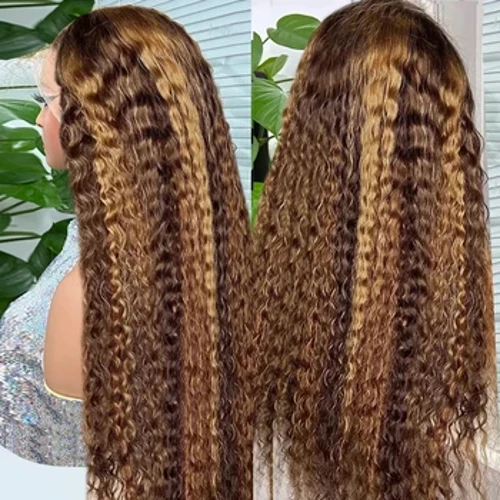 Rubio miel 13x4 13x6 peluca Frontal de encaje de cabello humano para mujeres brasileño sin pegamento resaltado 360 encaje completo 4x4 cierre Omber peluca