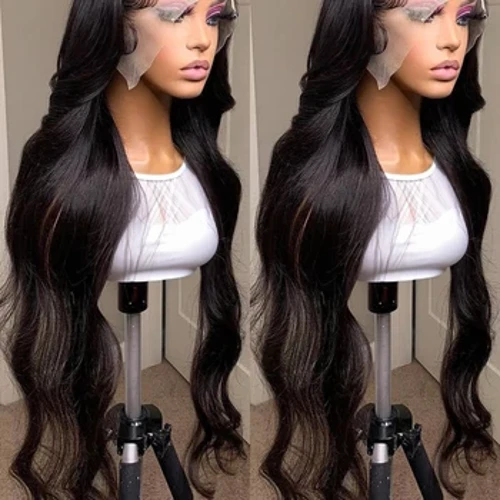 40 42 46Fodfedd Corff Ton 360 HD Lace Wig Blaen Gwallt Dynol Glueless Donnfedd Brasil 13x4 13x6 Lace Blaen Wig Gwallt Dynol i Ferched