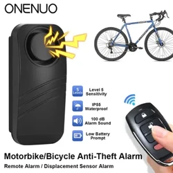 Alarme anti-roubo para bicicleta e motocicleta, sistema de segurança com vibração contra roubo de 90db, alarme à prova d'água com controle remoto