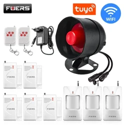 Fuers WIFI Tuya išmanioji signalizacijos sistema sirena garsiakalbis garsiai garsus namų signalizacijos sistema belaidžio detektoriaus apsaugos apsaugos sistema