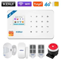 KERUI W184 Tuya Smart Home WIFI GSM 4G Alarmsystem Einbruch Haussicherheitsalarm App-Steuerung Bewegungssensor 6 Sprachen Garage