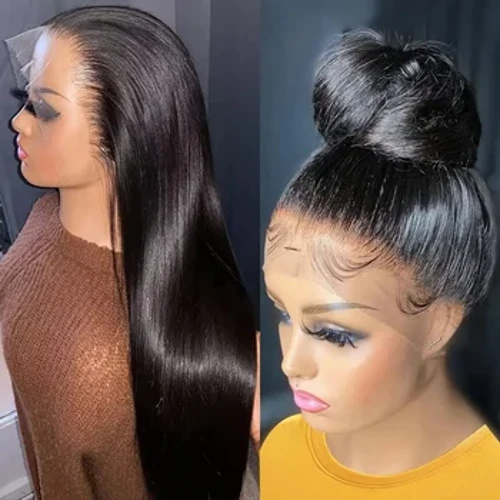 HD Transparan 360 Lace Frontal Wig 13x4 Lace Wig Lurus 13x6 Lace Frontal Wig Rambut Manusia untuk Wanita Hitam 30 32 34 Inci