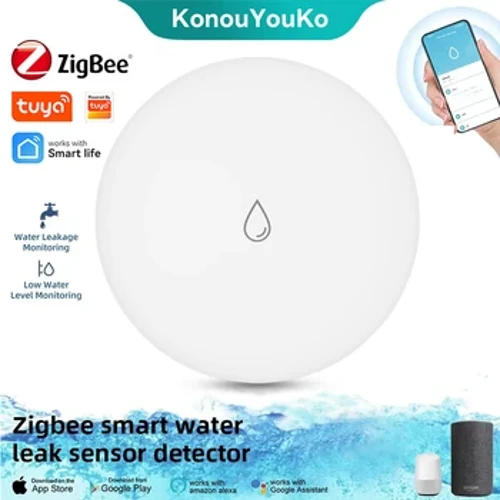 Tuya ZigBee Waasserleckdetektor Waasser Immersion Sensor Leckage Smart Home Automation Alarm Smart Life App Fernmonitoring