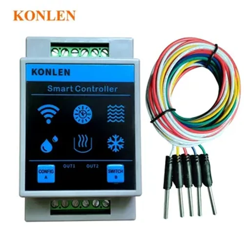 KONLEN Tuya Wasserstandssensor WIFI Controller Smart Home Leckage Flutalarm Leckschutz Überlauf Pool Tank Durchflussdetektor