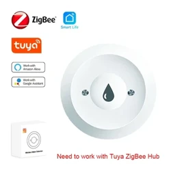 Tuya ZigBee WiFi Smart Waasser Sensor Leckdetektor Héichwaasser Leckage Alarm Smart Life Control Aarbecht Mat Zigbee Gateway