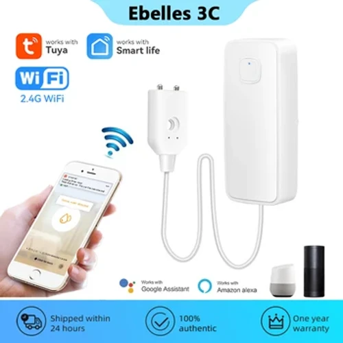 Tuya WiFi vattenläckagesensor Översvämningsvattenläckagelarm Smart hemautomation Bostadssäkerhetsskydd Smart Life-app