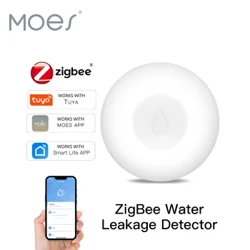 ZigBee üleujutusandur vee lekke detektor veepaagi täis hoiatus ülevoolu turvahäiresüsteem Tuya Smart App kaugjuhtimispult