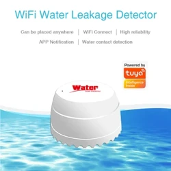 EARYKONG-Detector de agua Wifi, Sensor de fugas, alarma, Detector de fugas, sonido, aplicación Tuyasmart Smart Life, alerta de inundación, seguridad de desbordamiento