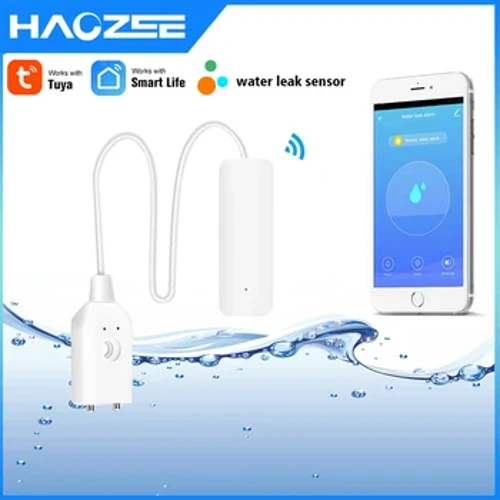 Датчик воды для умного дома Tuya ZigBee, детектор утечек, сигнализация об утечке паводковой воды, работает с концентратором Tuya Zigbee