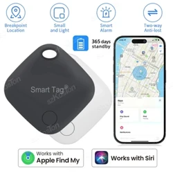 Traciwr GPS Tag Smart Pellter Hir ar gyfer Darganfyddwr Allwedd Tagiau Aer Anifeiliaid Anwes Waled Beic Lleolydd Mini Larwm Gwrth-goll Yn Gweithio gyda iOS Find My