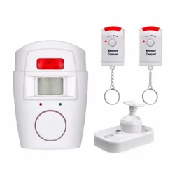 Báo động mini điều khiển từ xa không dây với đầu dò cảm biến chuyển động hồng ngoại IR & còi báo động lớn 105dB để chống trộm an ninh gia đình