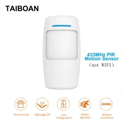 Senzor de mișcare PIR TAIBOAN 433MHz Detector de infraroșu pentru interior Senzor RF de acasă eV1527 pentru sistem de alarmă de securitate inteligentă